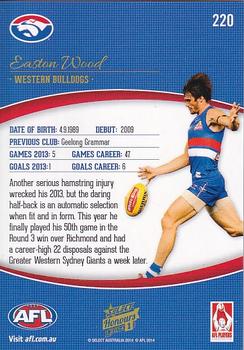 2014 Select AFL Honours Series 1 #220 Easton Wood Back